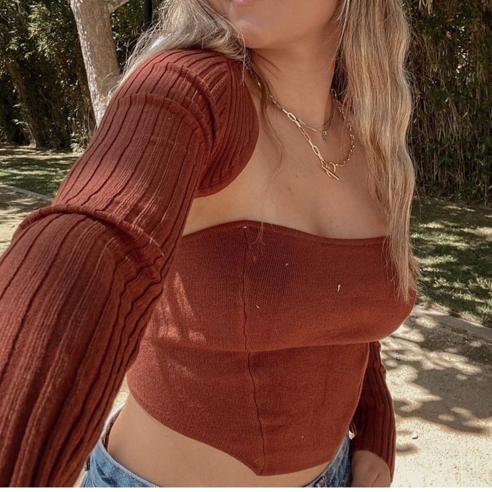 Lilyful shrug and tube top set in rust